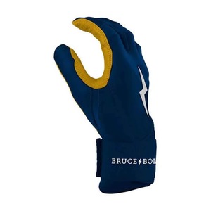 ถุงมือตีเบสบอล Bruce Bolt หนังแท้ ปรับแต่งได้ สีน้ำเงิน คุณภาพสูง สำหรับเด็กและผู้ใหญ่  โลโก้รูปสายฟ้า ปิดด้วยแถบตีนตุ๊กแก ทนทาน - Product Image 5