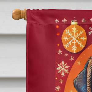 Irish Wolfhound Holiday <b>Christmas</b> Large Flag for Porch <b>Christmas</b> Yard Banner <b>Artwork</b> Wall Hanging Multicolor Polyester House - Product Image 3