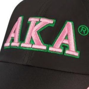 Casquette AKA Featherlite noire et rose, casquette de baseball légère AKA Greek, brodée, réglable, pour le sport, les activités de plein air et les occasions décontractées - Product Image 4