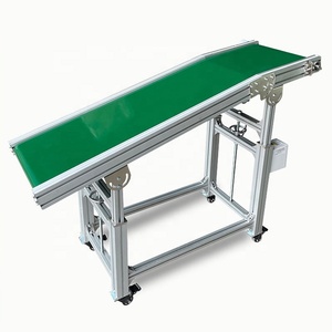 Qfw màu xanh lá cây PVC vành đai truyền đạt thiết bị chiều cao điều chỉnh dây chuyền sản xuất băng tải vành đai băng tải nhỏ hệ thống máy - Product Image 3