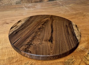 Wood Double Tier Rotating <b>Tray</b> Smooth-Spin Lazy Susan for Tabletop <b>Spice</b> Serving - Product Image 2