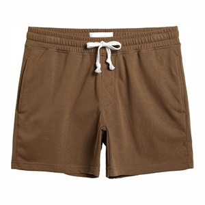 Shorts vintage streetwear pour hommes, personnalisés, au-dessus du genou, en molleton de coton doux, taille à cordon, fabricant OEM, AI-SH-43 - Product Image 3