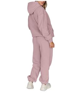 Ensemble de survêtements d'hiver pour femmes-Pullover surdimensionné à capuche et pantalon de survêtement-Ensemble deux pièces 2 pièces-Lounge Sets Hoodies - Product Image 5