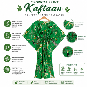 Kaftanes estampados con estilo, diseñados para brindar comodidad y elegancia, con diseños vibrantes, corte holgado y para uso diario. - Product Image 6