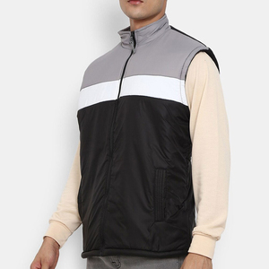 Premium Color-Block Sleeveless Winter Jacket, Stylish Padded Gilet for Men, Customizable Fashion Body <b>Warmer</b> for Retail Brands - Product Image 2