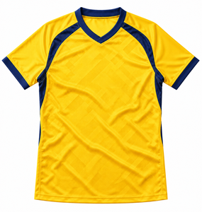 Camiseta de Fútbol Personalizada Color Marfil Borgoña, Cuello en V, Manga Corta, Ribete en Contraste, Venta al Por Mayor para Partidos, Entrenamientos, Torneos y Ligas - Product Image 2