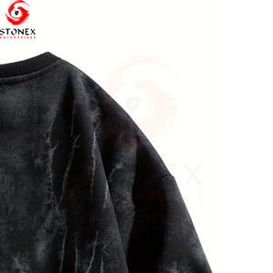 <b>Men</b> Acid Wash 100% Cotton Long Sleeve T-<b>Shirts</b> Quick Dry Breathable Eco-Friendly Casual Regular Fit Solid Customized Logo Design - Product Image 4