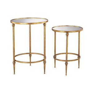 Table d'appoint géométrique moderne en aluminium avec motif martelé à la main, design Art Déco pour la décoration intérieure et l'aménagement de la maison pour Diwali - Product Image 4