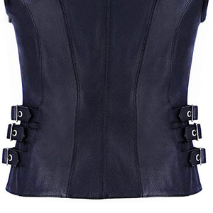 Chaleco de Cuero para Mujer con Logotipo Personalizado, Chaleco de Cuero Auténtico Suave, Estilo Personalizado, para Motociclistas, Viajes y Actividades al Aire Libre - Product Image 6
