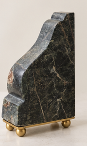 Sujetalibros de Lujo de Mármol y Metal, Soporte Decorativo para Libros, Juego de Sujetalibros de Piedra Hechos a Mano para Estantes, Biblioteca, Oficina, Decoración del Hogar - Product Image 3