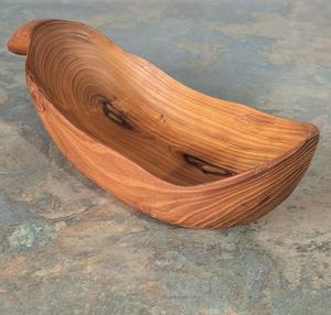 Bol en bois d'olivier sculpté à la main pour une utilisation luxueuse, écologique, durable et multifonctionnelle, idéal pour les salades, les fruits, la cuisine et la salle à manger - Product Image 3