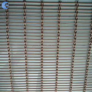 Chất lượng cao bền đồng bằng trang trí dây lưới tấm thép không gỉ kiến trúc trang trí màn hình Trần lưới phân vùng - Product Image 6
