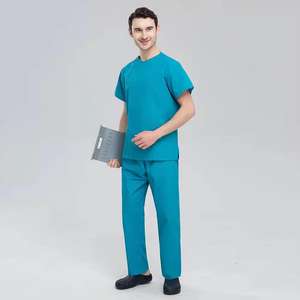 Tenues médicales unisexes confortables pour hôpital, en tissu sergé écologique, pour l'été, couleur personnalisable, avec élasthanne - Product Image 5