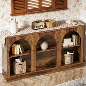 Rectangular Farmhouse <b>Console</b> <b>Table</b> with Storage Space Entrance <b>Sofa</b> <b>Table</b> - Product Image 1