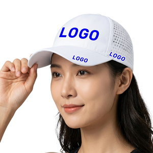 หมวกเบสบอลตาข่ายสีขาวระบายอากาศได้ดี พิมพ์ลายโลโก้ด้วยผ้าไหม ปรับขนาดได้ เหมาะสำหรับทุกเพศ ใช้สำหรับกีฬากลางแจ้ง ดีไซน์สำหรับฤดูใบไม้ผลิและฤดูร้อน - Product Image 3