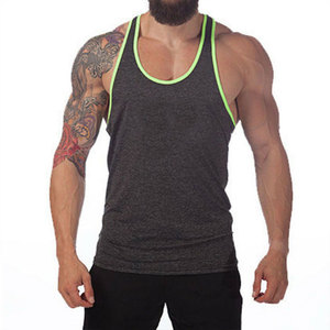 Débardeur de course en coton pour homme, personnalisable avec logo, pour entraînement sportif et fitness, sans manches - Product Image 1