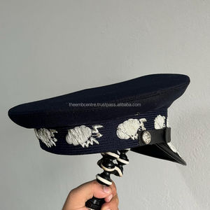 High Quality Multi-Color Officer <b>Cap</b> Unisex Wool -<b>Cap</b> with High Quality Fabric Adjustable Officer Hats - Product Image 6