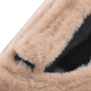 Gorra de Béisbol Unisex de Invierno con Piel Sintética, Diseño a Cuadros de 6 Paneles, Gorro de Forro Polar, Talla de Cabeza 48-50cm, Cierre de Hebilla Metálica, Estilo Casual - Product Image 4