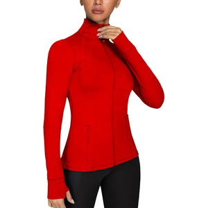 Women Yoga <b>Jacket</b> Breathable Front Logo Long Sleeve Zip up Sports Top Fitness Running <b>Workout</b> Activewear Gym Training Athletic - Product Image 3