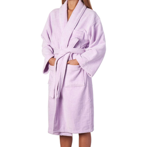 Albornoz de Hotel de Lujo 100% Algodón, Paquete Combinado con Bolsillos Delanteros, Ropa de Dormir con Logotipo Personalizado para Hombre y Mujer - Product Image 3