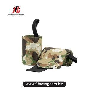 Support de poignet imprimé léopard en spandex et polyester, réglable avec fermeture auto-agrippante, pour musculation, unisexe, antidérapant - Product Image 2