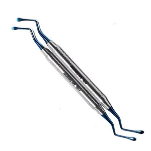 Curetas Dentales Lucas, Instrumentos Quirúrgicos Dentales con Puntas Dentadas de Color Azul, Herramientas Profesionales para el Cuidado Periodontal e Implantes - Product Image 4