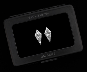OM GEMS, Diamantes Sintéticos Cultivados en Laboratorio con Certificación IGI, 0.55CT 3CT HPHT CVD, Corte Kite, EF VVS-VS1, Par Único de Diamantes de Laboratorio - Product Image 4