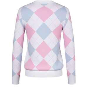 Suéter Argyle Jack and Jill para Niñas, Cárdigan con Botones y Cuello en V, Tejido Suave, Estilo Preppy, Ropa Escolar de Boutique Infantil - Product Image 2