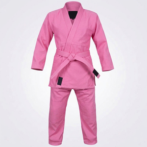 <b>Pink</b> BJJ <b>Kimono</b> for Girls 100% Cotton Breathable Martial Arts Uniform Adults Jiu Jitsu Gi Regular Fit - Product Image 1