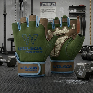<b>Athletic</b> Half Finger Gym Gloves Breathable Grip <b>Support</b> for Workout Fitness Weightlifting and Exercise Training Sessions. - Product Image 3