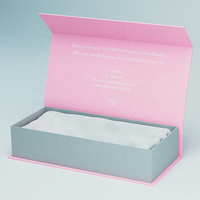 Boîte cadeau rigide magnétique haut de gamme avec inserts en satin et éponge et logo en feuille d'or pour l'emballage de cosmétiques et de produits de beauté