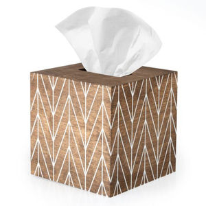 Custom Logo Eco-Friendly American Style Rustic <b>Pine</b> Wood Tissue <b>Box</b> & Napkin Holder with Decorative Wooden Case for Home Office - Product Image 2