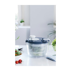 Centrifuga per insalata di grande capacità con coperchio e maniglia per verdure fresche e ortaggi. - Product Image 5