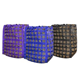 Horse Grazing Hay <b>Bag</b> Slow Feed Hay <b>Net</b> Cube Durable Nylon Hay Feeder Adjustable Strap Stable Feeding <b>Bag</b> for Horses - Product Image 4
