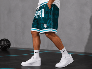 Shorts de basket-ball personnalisés, uniforme d'équipe, tissu polyester respirant et anti-humidité, logos brodés personnalisés, nom de l'équipe imprimé - Product Image 6