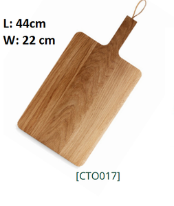 Planche à découper rectangulaire en bois avec poignée, bois naturel, différentes formes, pour usage en cuisine, fabriquée au Vietnam - Product Image 2