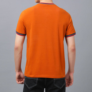 Camisetas de Manga Corta para Hombre de Algodón de Buena Calidad, Cuello Acanalado, Estilo Urbano, Cuello Redondo, Camiseta Informal Lisa, Marca Privada, Suministro OEM ODM - Product Image 4