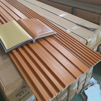 Panneaux muraux en PVC WPC rainurés à installation rapide 168*23mm, décoration intérieure pour téléviseur, panneaux rainurés 3D