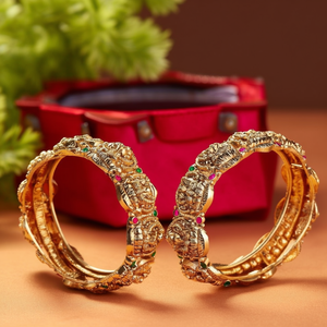 Laxmi Diamond Heart Kadas 2x6 Zinc Alloy Gift Jewelry - Product Image 3