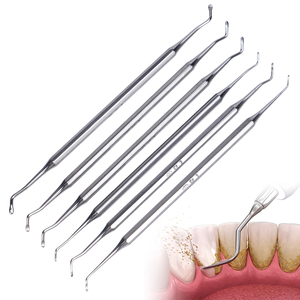 Excavador Dental de Doble Punta de Acero Inoxidable, Cuchara Excavadora para Restauración de Cavidades, Removedor de Caries y Dentina, Instrumento Dental - Product Image 1