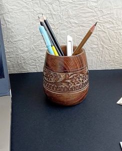 Eco Friendly Wooden <b>Pen</b> Stand Handmade Office Supplies Holder Desktop <b>Organizer</b> For Corporate Gifting Attractive - Product Image 6