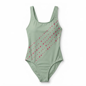 Traje de Baño Elegante para Mujer, de Una Pieza, con Estampado por Sublimación Personalizado, de Secado Rápido, Tejido Elástico, para Playa, Piscina y Deportes - Product Image 1