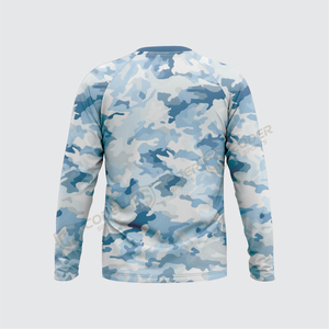 Chemises de sport pour hommes, polos à manches longues en tissu respirant, camouflage sublimé, pour la randonnée, la chasse et les activités de plein air. - Product Image 2