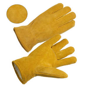 Gants de conduite en cuir doublés de peau de mouton pour hommes, style uni, doux, prix de gros, logo personnalisé, gants de travail quotidiens - Product Image 4