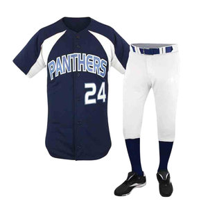 Conjunto de Uniforme de Béisbol Personalizado Azul Marino y Blanco – Jersey de Equipo con Nombre y Número Personalizados y Pantalones a Juego |   Proveedor Mayorista - Product Image 1
