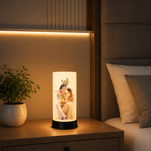 Radha Krishna Divine Glow LED <b>Table</b> <b>Lamp</b> Spiritual Decorative Night Light for Bedroom Meditation Living Room <b>Study</b> Religious - Product Image 3