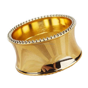 Servilletero de Metal de lujo de primera calidad con logotipo personalizado impreso, servilletero DE BODA esmaltado de gama alta, gran oferta, tejido decorativo para Cena - Product Image 1