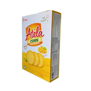 ATELA 342G Crackers de maíz crujiente Sal baja en grasa y bocadillos dulces empaquetados en caja o bolsita Vietnam Venta al por mayor OEM ODM Fabricante - Product Image 6