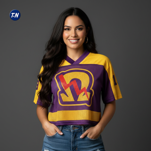 Camiseta Deportiva Unisex con Cuello en V para Fanáticos de los Deportes Electrónicos, Logotipo Personalizado con Impresión por Transferencia de Calor, Transpirable, de Poliéster, para Adultos - Product Image 3