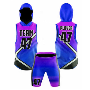 Conjunto de Camiseta sin Mangas con Capucha y Pantalones Cortos Sublimados Personalizados en Amarillo Dorado con Rayas Diagonales, Uniforme de Baloncesto 7v7, Proveedor Mayorista OEM 47 - Product Image 3